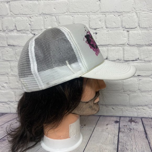 Rockstar Energy Drink Hat Cap Snapback White Trucker Mesh Rope Print Logo Sports - Picture 4 of 10